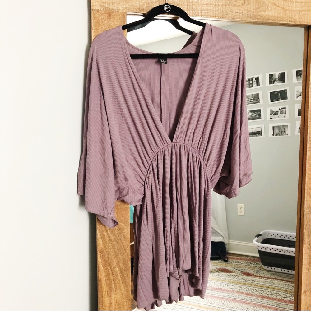 Purple low cut romper